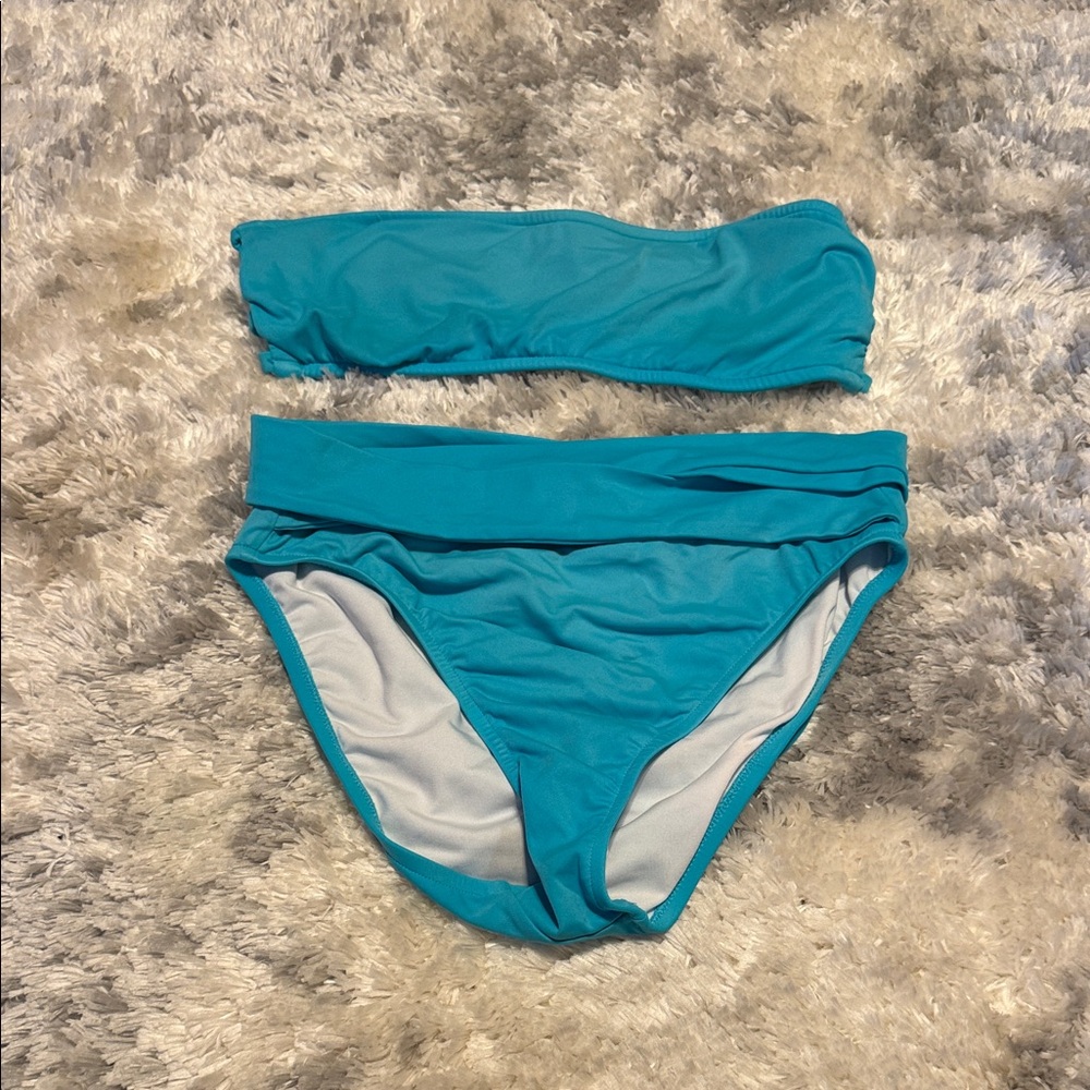 VENUS Turquoise Strapless Bikini